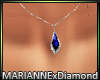 MxD Diamond Necklace blu