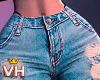 F. Ripped Denim Pant