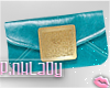 <P>Turquoise Clutch