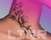 NeckTattoo Tribal Flower
