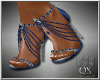 Blue Silver Shoes