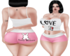 Snow Bunny Shortie Pink