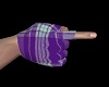 Purple Check Gloves