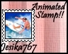 Surfing Girl Stamp