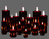 Red Galaxy Floor Candles