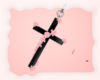 A: Cross earrings pink