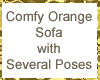 Comfy Orange Sofa w Pose