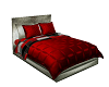 grey & reds poseless bed
