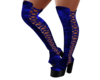 Blue thigh high boots UA