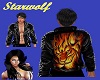 flames tiger leather