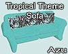 Teal & Zebra Sofa