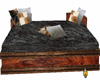 Fur and wood Bed