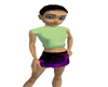 Purple Mini Pleat Skirt