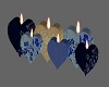 Blue gold hearts