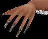 Gold Glitter Nails Hands