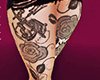 Anchor Rose Leg Tattoo