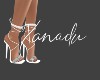 X Strap Heel SparkleWht