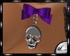 [L]skull earrings purple