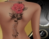 Pink Rose Back Tattoo