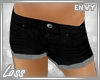 Ls| Black Jean Shorts