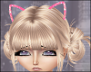 Blond w Pink Cat Ears