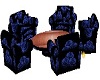 blue rose 5 chairs