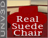 Red Suede Ani pose Chair