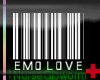 ! Emo Love Barcode White