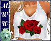 White Tank w/ Red Roses