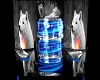 Blue White Wolf Fountain
