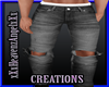Grey Zed Ripped Jeans