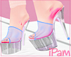 p. blue transparent heel