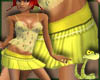 Hip hop skirt yellow