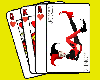 Poker cards sticker
