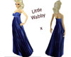 LW Blue Pleated Gown