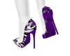 LV DENIM HEELS PURPLE