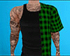 Green Plaid Shirt Tank M