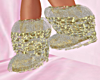 Gold Diamond Fur Boots