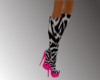 Zebra diva boots