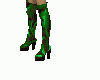 green velvet boots