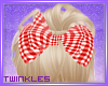 Childs Red Plaid Bow