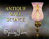 Antique Wall Sconce Pink