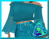 Teal Flared Top