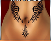 belly tattoo angel wings