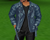 Leather vest Blue A