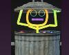 Raver Guy in Garbag Can Fun Funny Rainbow Colors