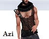 Black Fur n Mesh Top M