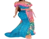 Turquise mermaid gown