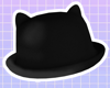 Cat Bowler Hat | Black