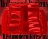 Red Modern Loveseat